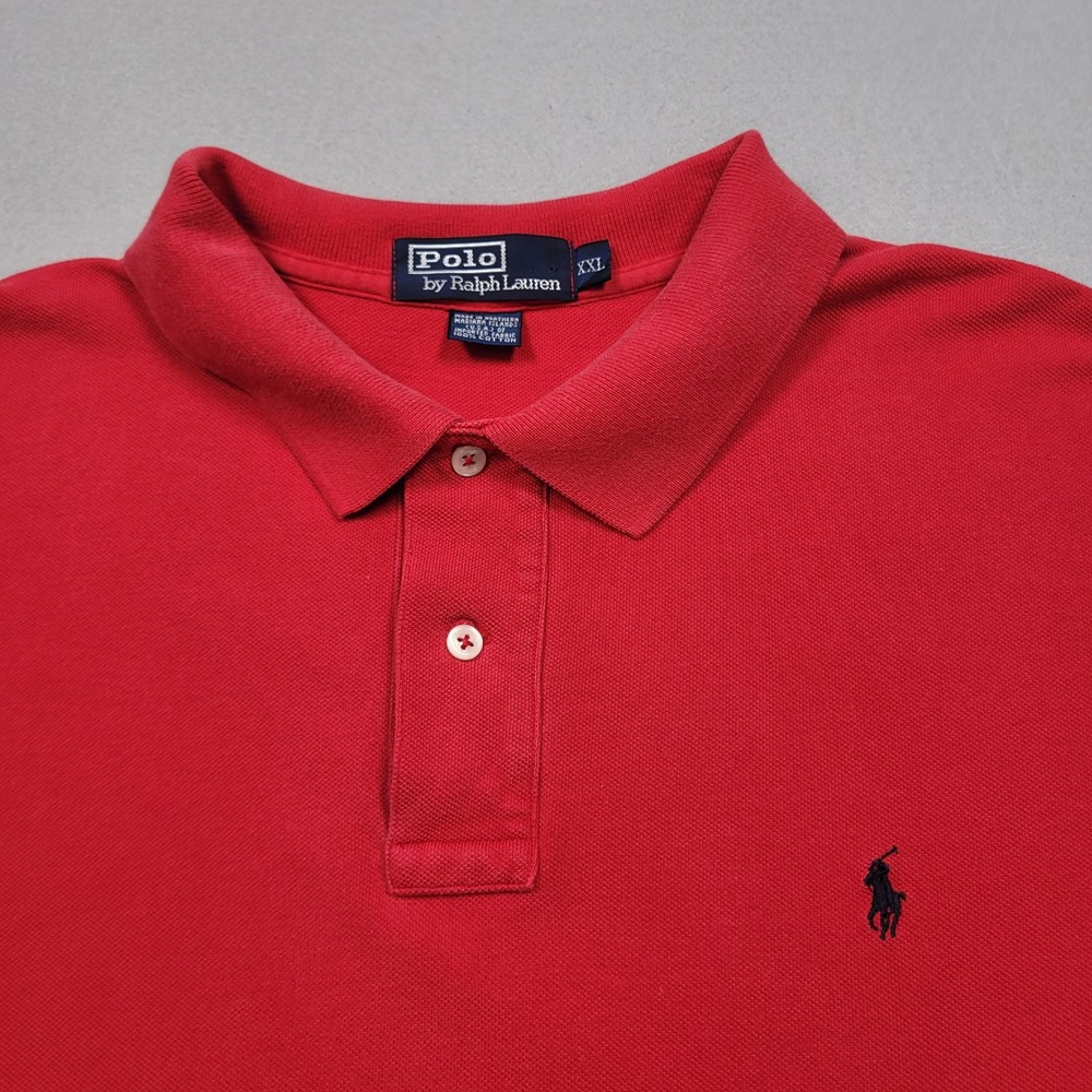 Polo Ralph Lauren Mens‎ XXL Red Short Sleeve Pique Cotton Polo Shirt
